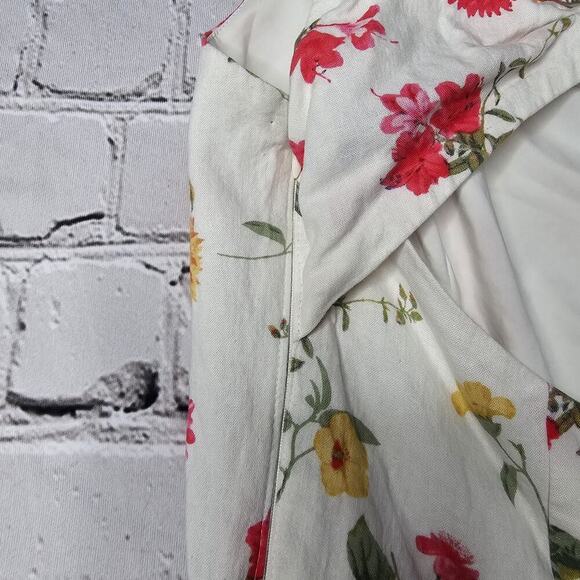 Girl Meets Glam Cassie Floral Print Linen Blend Cut Out Back Bow Dress Size 12 - Picture 11 of 15